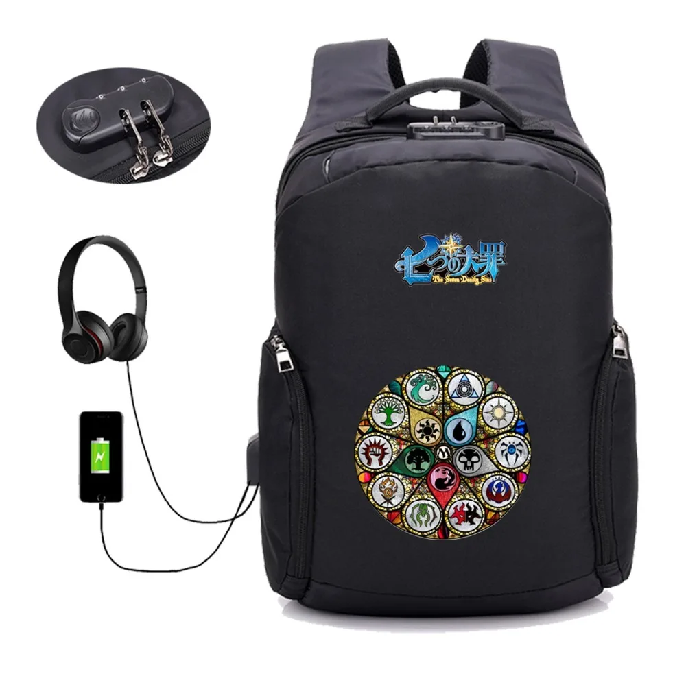 USB Charging Anti-theft Backpack Japan anime The Seven Deadly Backpacks Teenagers shoulder bag men women laptop bag Rucksack
USB Charging Anti-theft Backpack Japan anime The Seven Deadly Backpacks Teenagers shoulder bag men women laptop bag Rucksack