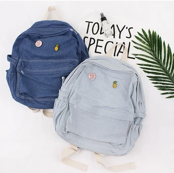 Denim Back To School Backpack for Teenaer Korean Japenese Style Cute School Bookbag 2020 Summer Fashion High Quality Backpack
Denim Back To School Backpack for Teenaer Korean Japenese Style Cute School Bookbag 2020 Summer Fashion High Quality Backpack