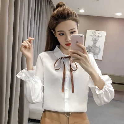 chiffon blouses and shirts women autumn white blue pink striped shirts and blouses 2018
chiffon blouses and shirts women autumn white blue pink striped shirts and blouses 2018
