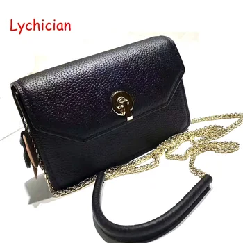 Lychician brand Multiple color high quality genuine leather messenger flap cellphone shoulder bag rust-proof gold alloy buckle
Lychician brand Multiple color high quality genuine leather messenger flap cellphone shoulder bag rust-proof gold alloy buckle