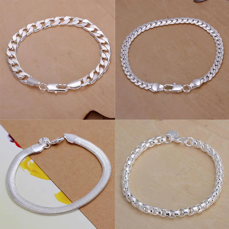 5 Style New Fashion Bracelet Latest Men & Women Classy Design Silver Chain Bracelet For women Punk Design jewelry
5 Style New Fashion Bracelet Latest Men & Women Classy Design Silver Chain Bracelet For women Punk Design jewelry