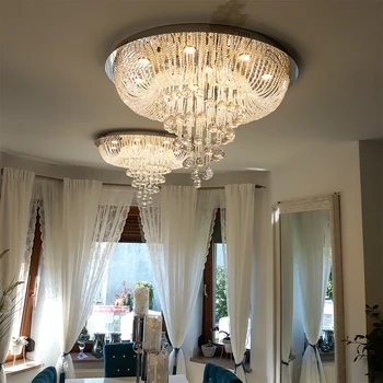 New round crystal chandelier for living room lobby lamp luxury indoor lighting fixture led lamparas de techo colgante moderna
New round crystal chandelier for living room lobby lamp luxury indoor lighting fixture led lamparas de techo colgante moderna