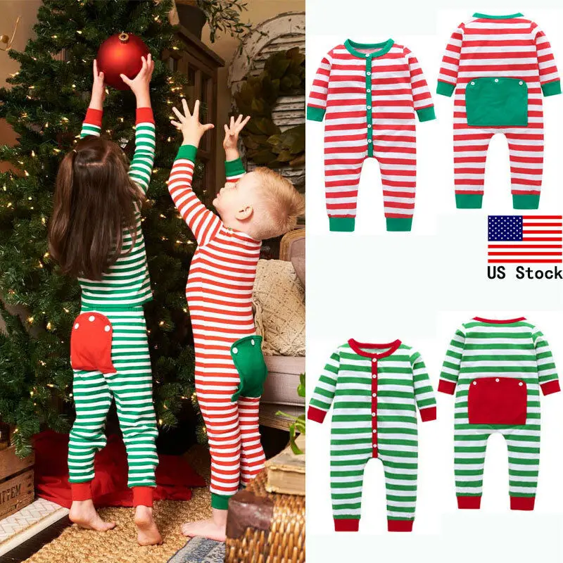 2019 Infant Kids Baby Boys Girls Outfit Striped Christmas Pajamas Jumpsuit Sleepwear Clothes
2019 Infant Kids Baby Boys Girls Outfit Striped Christmas Pajamas Jumpsuit Sleepwear Clothes