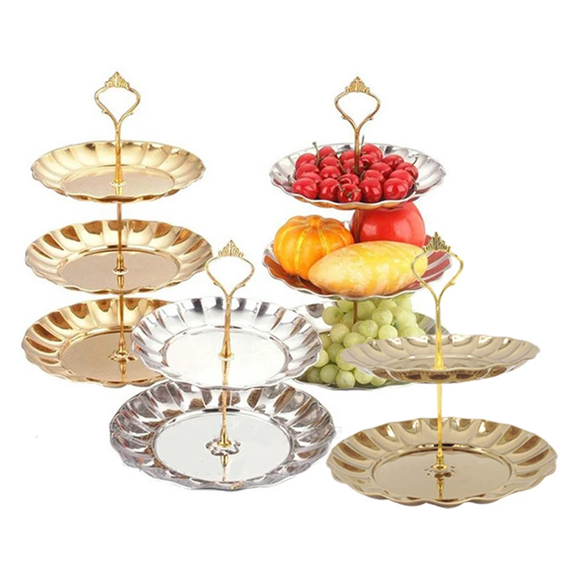 Fruit Plates Stand Pastry Tray Candy Dishes Cake Desserts 2/3 Layer Stainless Steel Party Home Decoration E2shopping
Fruit Plates Stand Pastry Tray Candy Dishes Cake Desserts 2/3 Layer Stainless Steel Party Home Decoration E2shopping