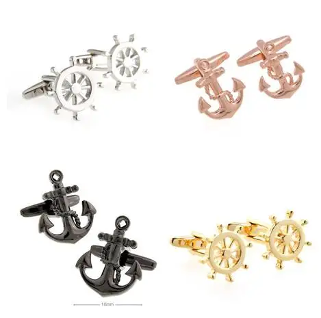 10pairs/lot Classic Anchor Rudder Cufflinks Vintage Gunblack Rosegold Rudder Anchor Plating Cuff Links Men's Jewelry
10pairs/lot Classic Anchor Rudder Cufflinks Vintage Gunblack Rosegold Rudder Anchor Plating Cuff Links Men's Jewelry