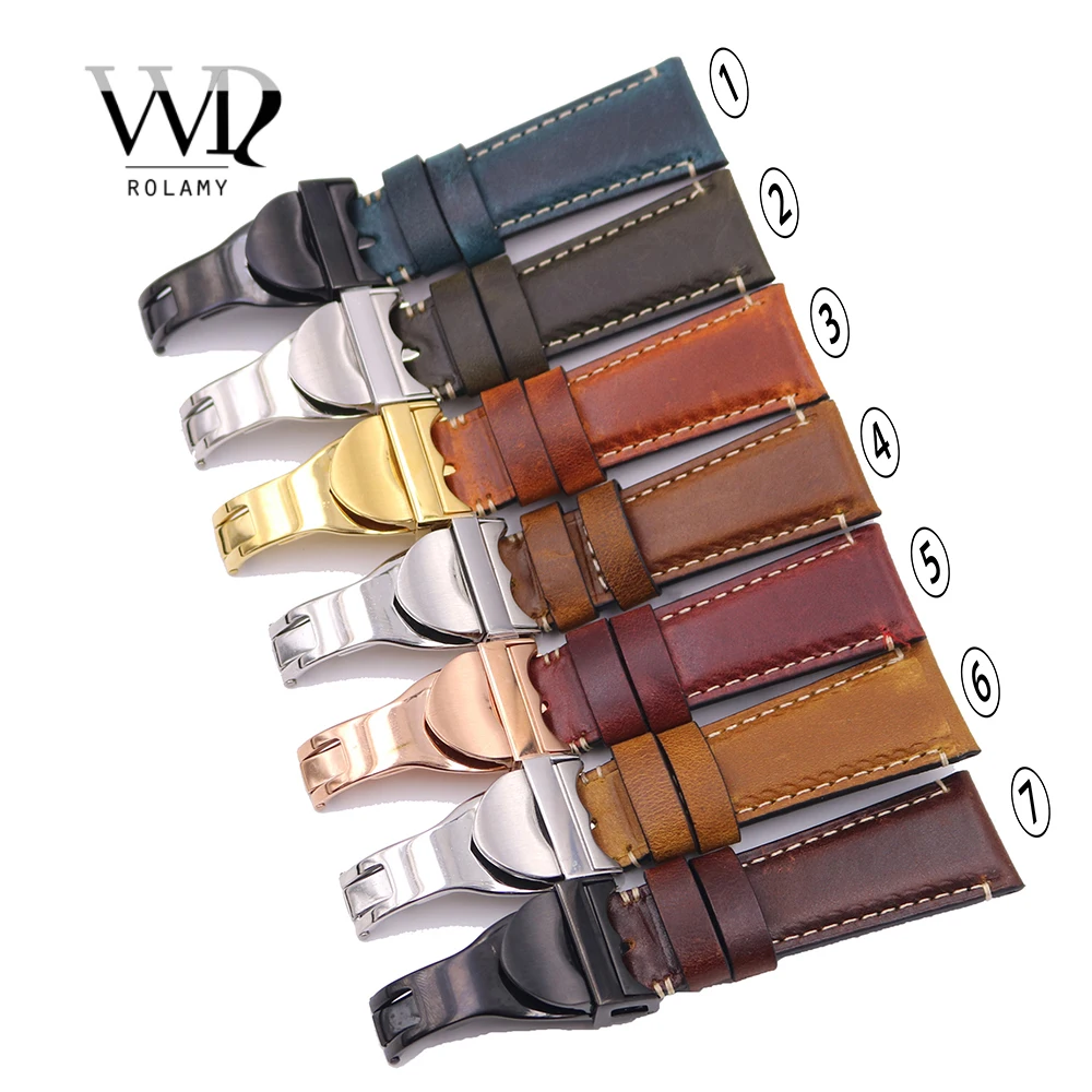 Rolamy 20mm 22mm Durable Real Leather Replacement Wrist Watch Band Strap Belt Bracelet For Tudor Seiko Rolex Omega
Rolamy 20mm 22mm Durable Real Leather Replacement Wrist Watch Band Strap Belt Bracelet For Tudor Seiko Rolex Omega