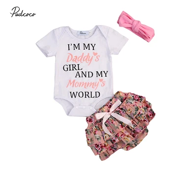 3PCS Set Lovely Newborn Baby Girl Clothes Short Sleeve Letter Print Cotton Romper+Tutu Ruffles Floral Shorts Headband Outfits
3PCS Set Lovely Newborn Baby Girl Clothes Short Sleeve Letter Print Cotton Romper+Tutu Ruffles Floral Shorts Headband Outfits