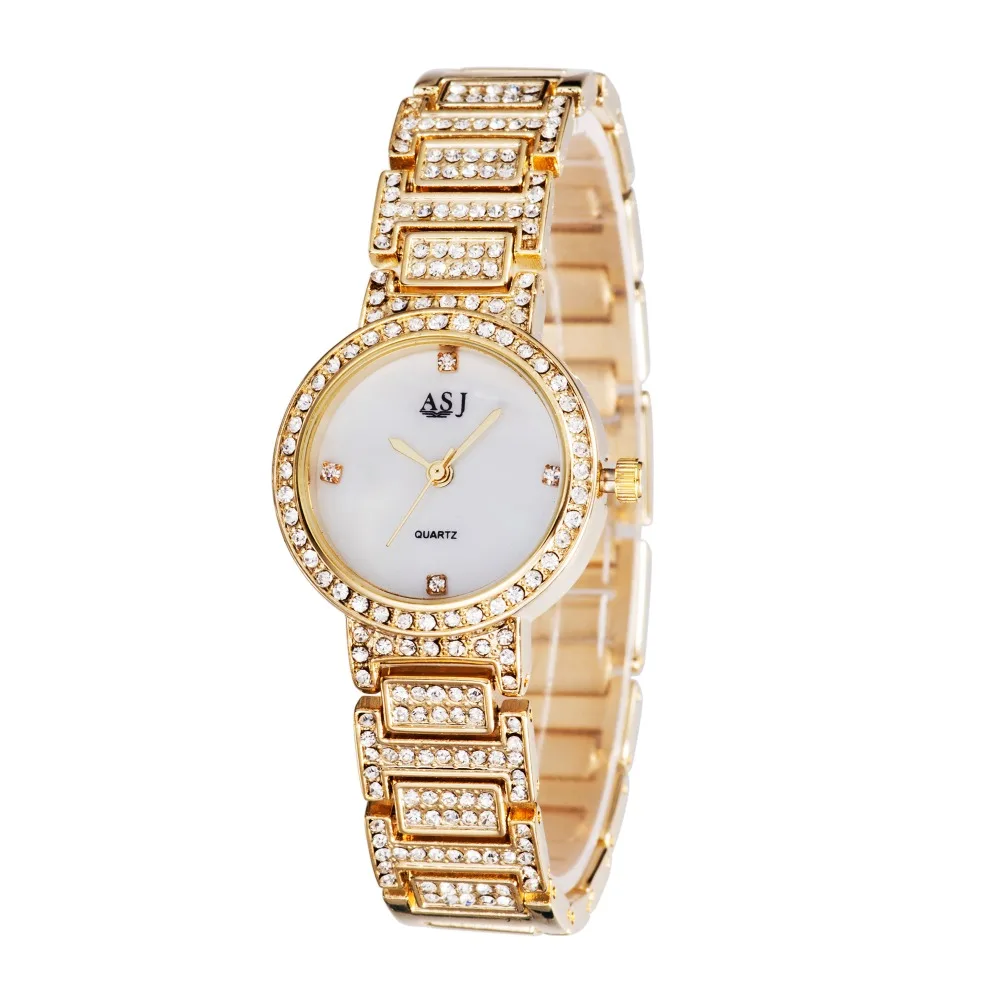 ASJ 2019 Luxury Brand Women Dress Crystal Bling Drill Design Round Dial Stainless Steel Band Watches Quartz Creative Wristwatch
ASJ 2019 Luxury Brand Women Dress Crystal Bling Drill Design Round Dial Stainless Steel Band Watches Quartz Creative Wristwatch
