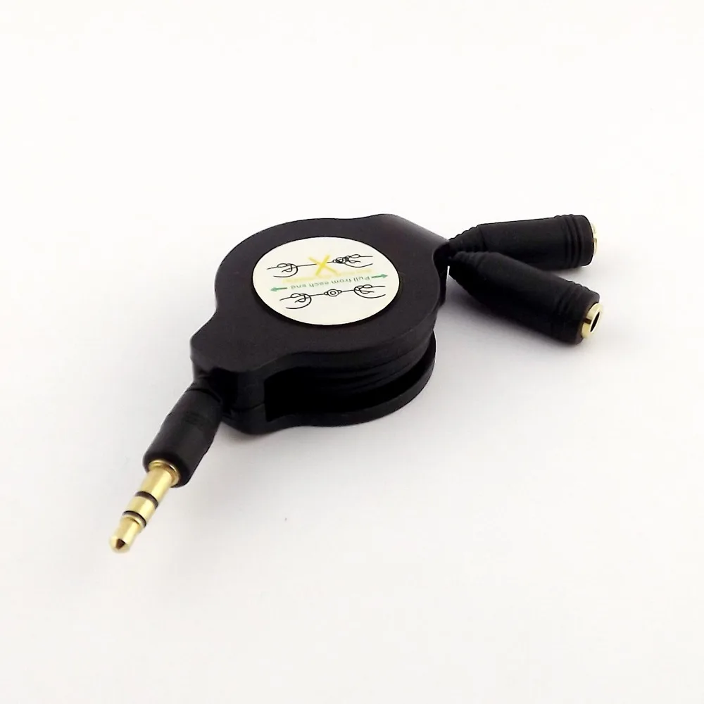 1pcs 1m 3.5mm Male to 2x Female Stereo Retractable Headphone Splitter Audio AUX Cable
1pcs 1m 3.5mm Male to 2x Female Stereo Retractable Headphone Splitter Audio AUX Cable