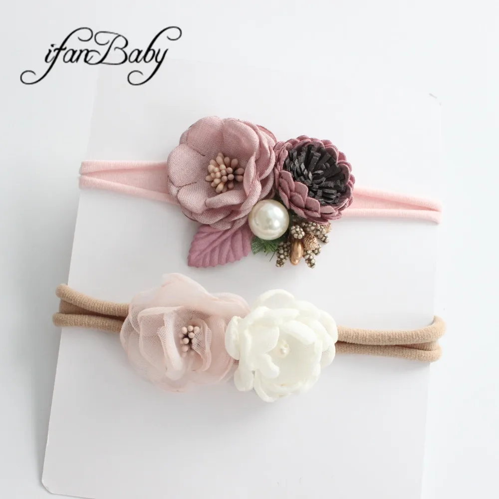 kids girl nylon flower headband (4)