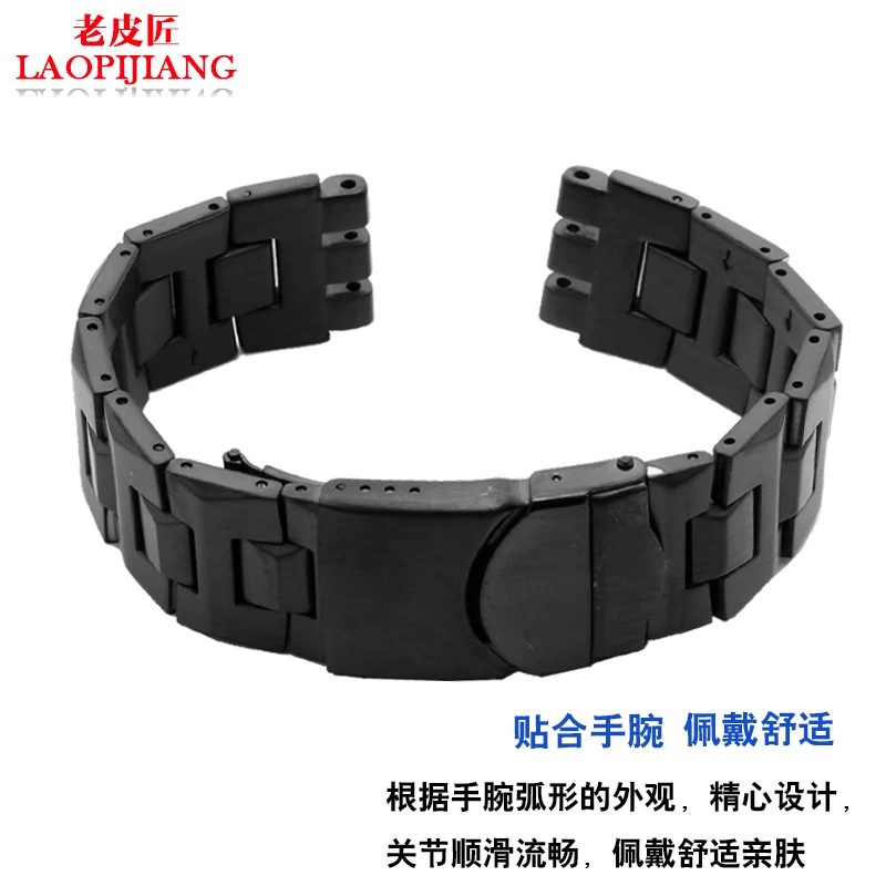 Laopijiang 19mm swatch Stainless steel bracelet SWQ YCS570G waterproof strap with a convex and convex mouth black silver color
Laopijiang 19mm swatch Stainless steel bracelet SWQ YCS570G waterproof strap with a convex and convex mouth black silver color