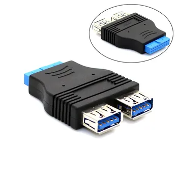 2 Ports USB 3.0 Female to USB 3.0 Motherboard Female 20 Pin Header Connector Extension Adapter Splitter
2 Ports USB 3.0 Female to USB 3.0 Motherboard Female 20 Pin Header Connector Extension Adapter Splitter