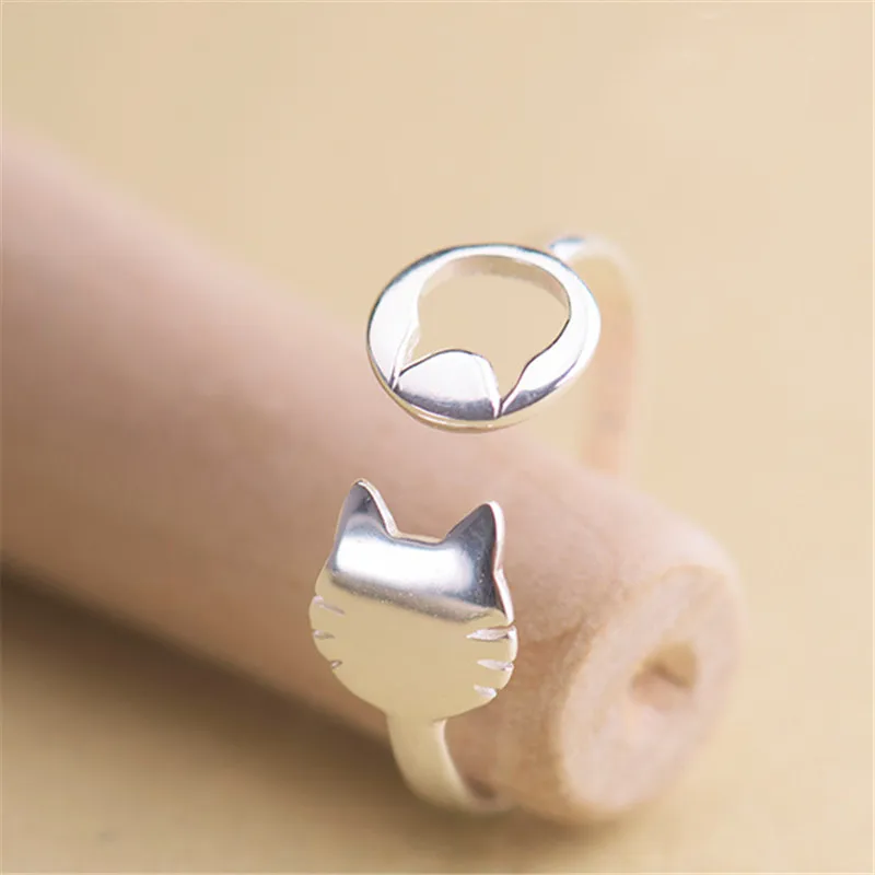 925 Sterling Silver Jewelry Adjustable Cut Cat Rings for Women Girls Birthday Party Gift Jewelry Accessories Anillos JZ354
925 Sterling Silver Jewelry Adjustable Cut Cat Rings for Women Girls Birthday Party Gift Jewelry Accessories Anillos JZ354