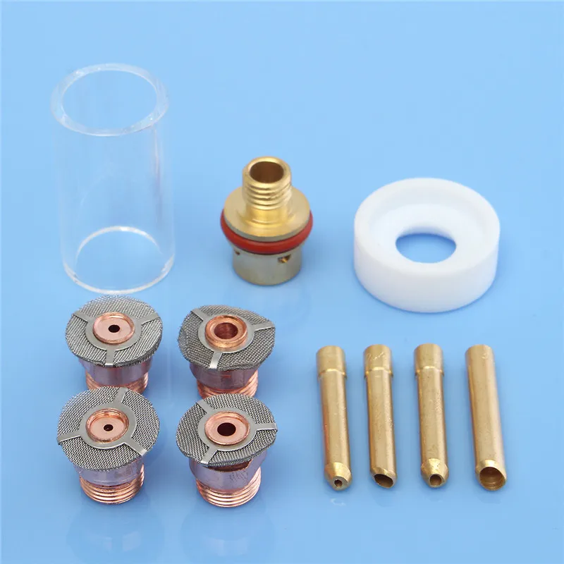 New 11Pcs TIG Welding Torch Stubby Collect Gas Lens Pyrex Cup Welder-Filters for WP-17/18/26 Series Welding Machine
New 11Pcs TIG Welding Torch Stubby Collect Gas Lens Pyrex Cup Welder-Filters for WP-17/18/26 Series Welding Machine