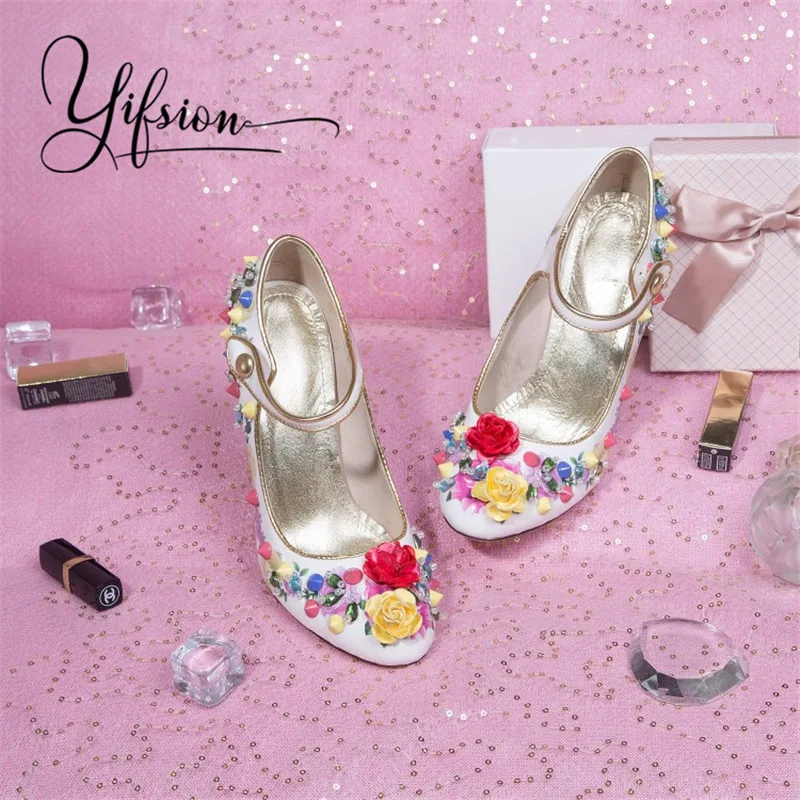 OLOME New Spring Summer Genuine Leather Women Pumps Round Toe Flower Buckle Chunky High Heel Ladies Pumps Party Shoes Woman
OLOME New Spring Summer Genuine Leather Women Pumps Round Toe Flower Buckle Chunky High Heel Ladies Pumps Party Shoes Woman