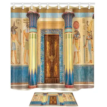 Nationlal Ancient Egyptian Ancient Temple Mildew Resistant Shower Curtain Suit With Flannel Non-Slip Floor Doormat Bath Rugs
Nationlal Ancient Egyptian Ancient Temple Mildew Resistant Shower Curtain Suit With Flannel Non-Slip Floor Doormat Bath Rugs