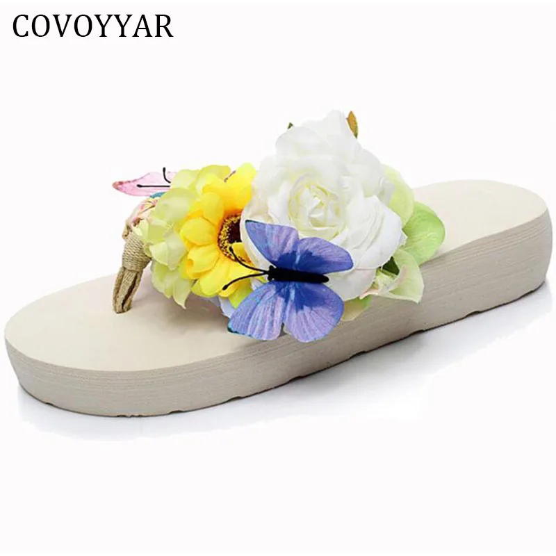 COVOYYAR 2019 Bohemia Women Flip Flops Vivid Butterfly Floral Summer Sandals Fashion Low Wedge Shoes Women Slippers WSS222
COVOYYAR 2019 Bohemia Women Flip Flops Vivid Butterfly Floral Summer Sandals Fashion Low Wedge Shoes Women Slippers WSS222