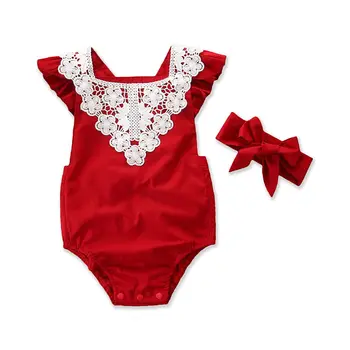Newborn Toddler Baby Girls Lace Pop Bodysuit +Headband casual Summer Red Outfits Sunsuit Clothes 0-24M
Newborn Toddler Baby Girls Lace Pop Bodysuit +Headband casual Summer Red Outfits Sunsuit Clothes 0-24M