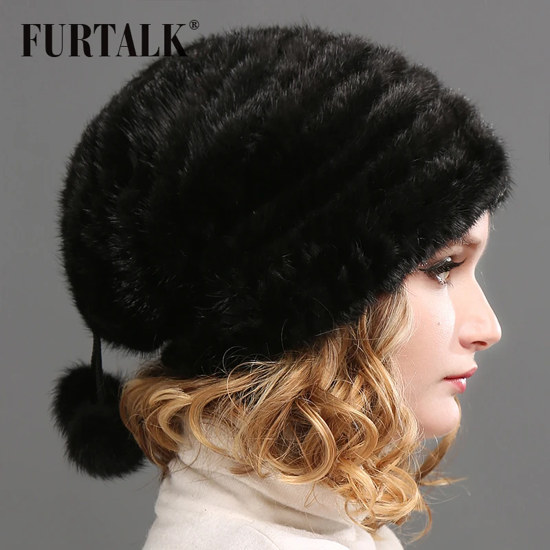 FURTALK Real Mink Fur Hat Women Winter Fur Beanie Hats Slouchy Fur Beanie Warm Winter Hats for Female Ladies
FURTALK Real Mink Fur Hat Women Winter Fur Beanie Hats Slouchy Fur Beanie Warm Winter Hats for Female Ladies