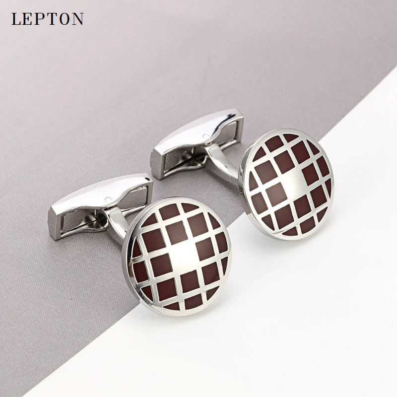 Lepton shirt cufflinks for mens fashion round dark red enamel cuff link button high quality luxury wedding groom With Gift Box
Lepton shirt cufflinks for mens fashion round dark red enamel cuff link button high quality luxury wedding groom With Gift Box