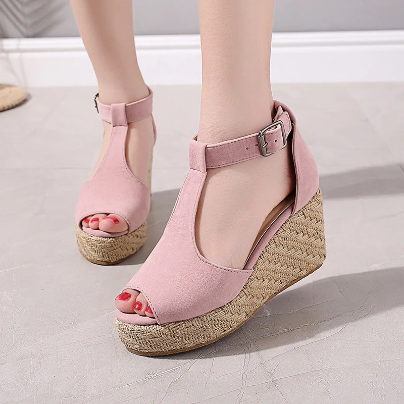 Sandals 2019 New Female Straw Wedges Fish Mouth Sandals Thick Bottom Sponge Cake Waterproof Platform Roman Women Shoes
Sandals 2019 New Female Straw Wedges Fish Mouth Sandals Thick Bottom Sponge Cake Waterproof Platform Roman Women Shoes