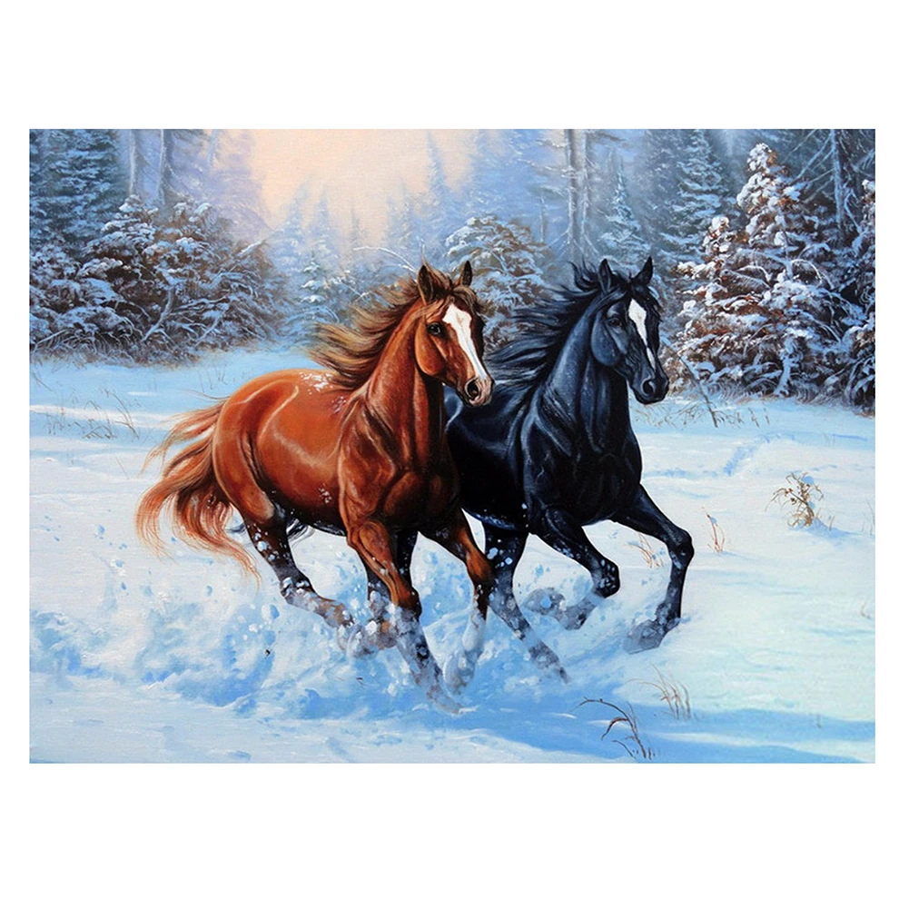 DIY Diamond Painting Two Horse Rhinestone Embroidery Needle Round Diamond Mosaic Cross Stitch Craft Kit Home Decor
DIY Diamond Painting Two Horse Rhinestone Embroidery Needle Round Diamond Mosaic Cross Stitch Craft Kit Home Decor