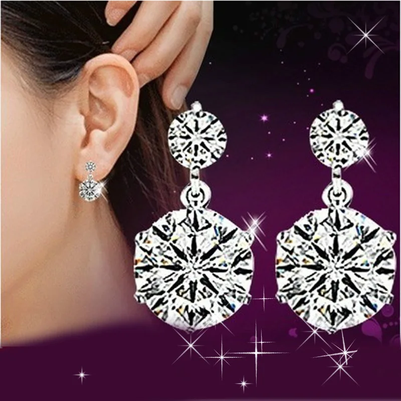 Silver six claw twin female models crystal earrings fashion jewelry retro cute super flash jewelry wild
Silver six claw twin female models crystal earrings fashion jewelry retro cute super flash jewelry wild