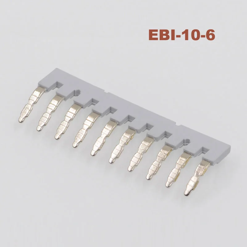 10/30/50pcs EBI10-6 Side Plug Connector Din Rail Terminal block UK2.5B UK5N UDK4 UKK5 UK5-TWIN short circuit connection strip
10/30/50pcs EBI10-6 Side Plug Connector Din Rail Terminal block UK2.5B UK5N UDK4 UKK5 UK5-TWIN short circuit connection strip