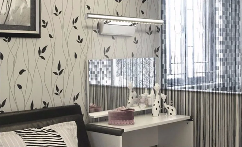 Modern 21pcs SMD 5050 5w LED Front Mirror Light 40cm Bathroom Lamp Stainless Steel Painting Wall Lights For Dresser Hotel