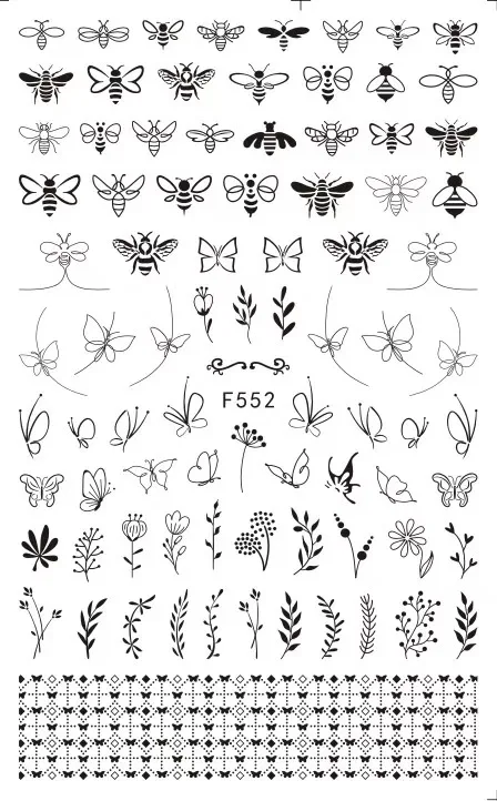 Newest F-552 Black and gold Silver bee 3d nail art sticker nail decal stamping export japan designs rhinestones decorations
Newest F-552 Black and gold Silver bee 3d nail art sticker nail decal stamping export japan designs rhinestones decorations