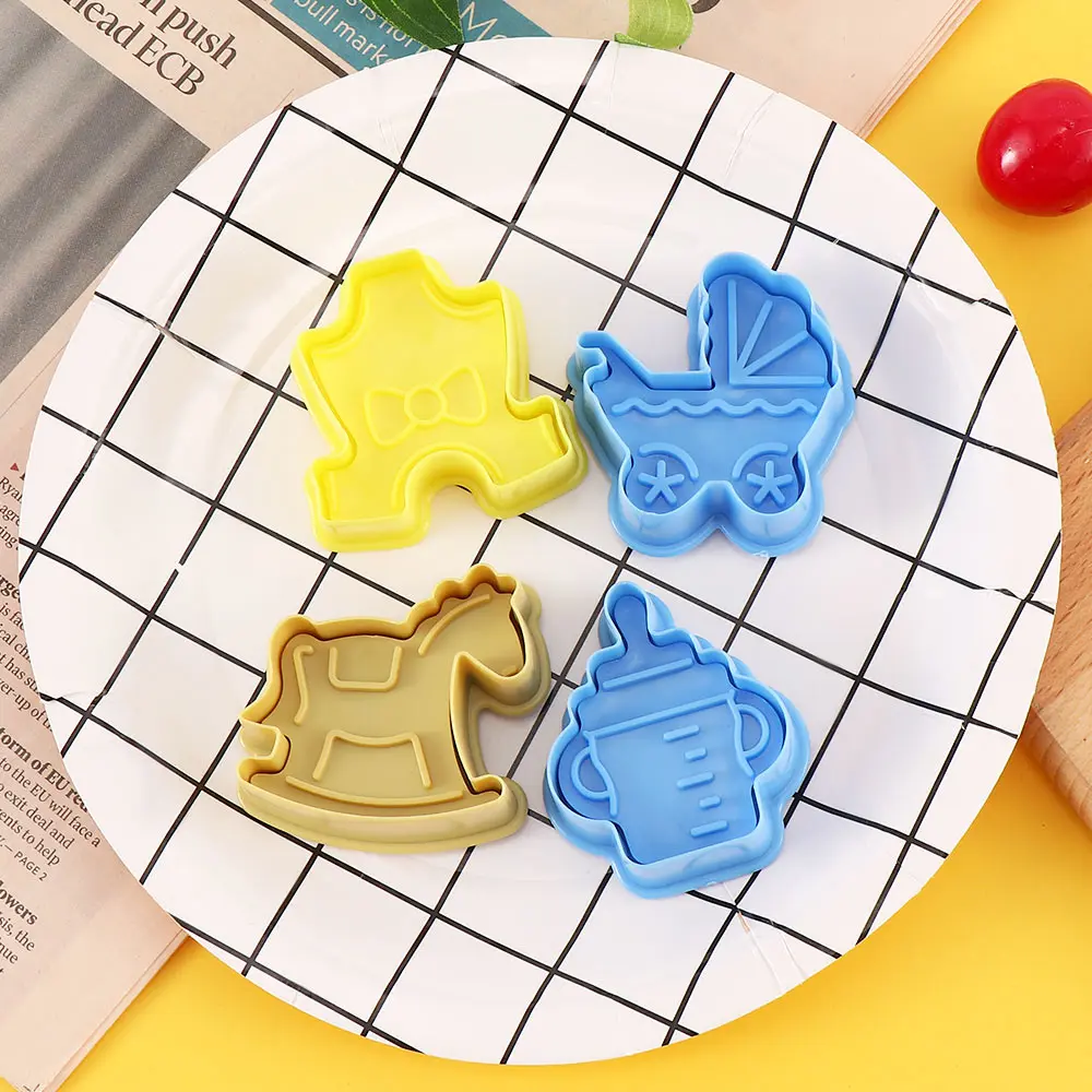 4Pcs/set Cake Baby Toy Decor Sugar Paste Loaf Sugar craft Plunger Fondant Cutter Tool Random Color High Quality
4Pcs/set Cake Baby Toy Decor Sugar Paste Loaf Sugar craft Plunger Fondant Cutter Tool Random Color High Quality