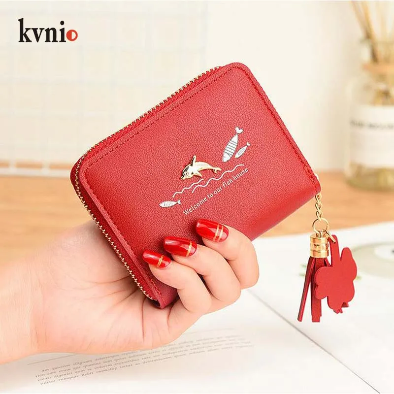KVNIO Cute Dolphin Decoration Women Coin Purse Mini Small Tassel Zipper Short Card Case Purse Wallet Girls Money ID Card Bag
KVNIO Cute Dolphin Decoration Women Coin Purse Mini Small Tassel Zipper Short Card Case Purse Wallet Girls Money ID Card Bag
