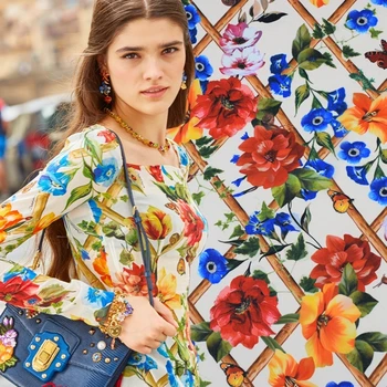 Rural wind digital painting chiffon fabric for summer dress vestidos vestido plus tissu patchwork tissu au metre telas tissus
Rural wind digital painting chiffon fabric for summer dress vestidos vestido plus tissu patchwork tissu au metre telas tissus