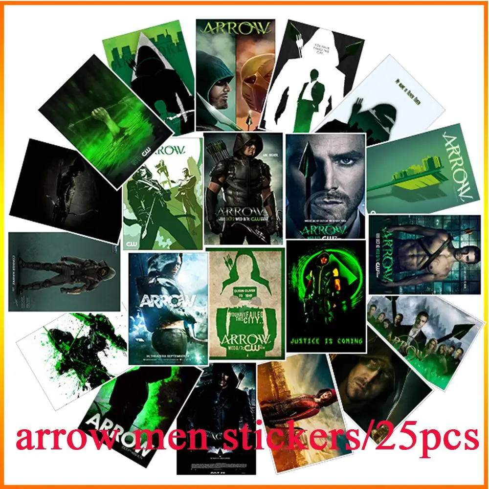 25pcs/set TV series Arrow Oliver Queen For Computer PS4 Pad Phone Laptop TV Fridge Bicycle Waterproof Decal Sticker
25pcs/set TV series Arrow Oliver Queen For Computer PS4 Pad Phone Laptop TV Fridge Bicycle Waterproof Decal Sticker