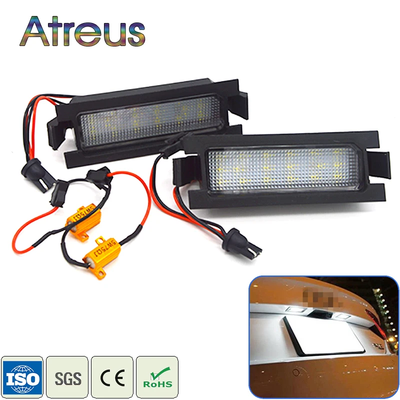 Atreus Car LED License Number Plate Lights 12V with Canbus White 18 SMD lamp styling no error For Hyundai i30 2011~ accessories
Atreus Car LED License Number Plate Lights 12V with Canbus White 18 SMD lamp styling no error For Hyundai i30 2011~ accessories