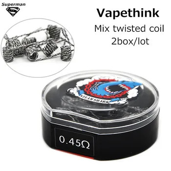 Original SteamShark Mix twisted coils 0.45ohm Pre-build Heating Wire for DIY e cigarettes RBA/RDA/RTA atomizer Tank 2box/lot
Original SteamShark Mix twisted coils 0.45ohm Pre-build Heating Wire for DIY e cigarettes RBA/RDA/RTA atomizer Tank 2box/lot