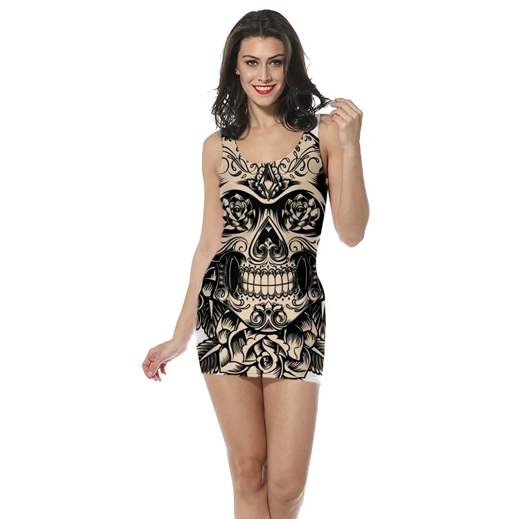 3D Print women clothing tank top dress Gothic rose skull straight sleeveless dress Quality flower Retro vestidos Dropshipping-10
3D Print women clothing tank top dress Gothic rose skull straight sleeveless dress Quality flower Retro vestidos Dropshipping-10
