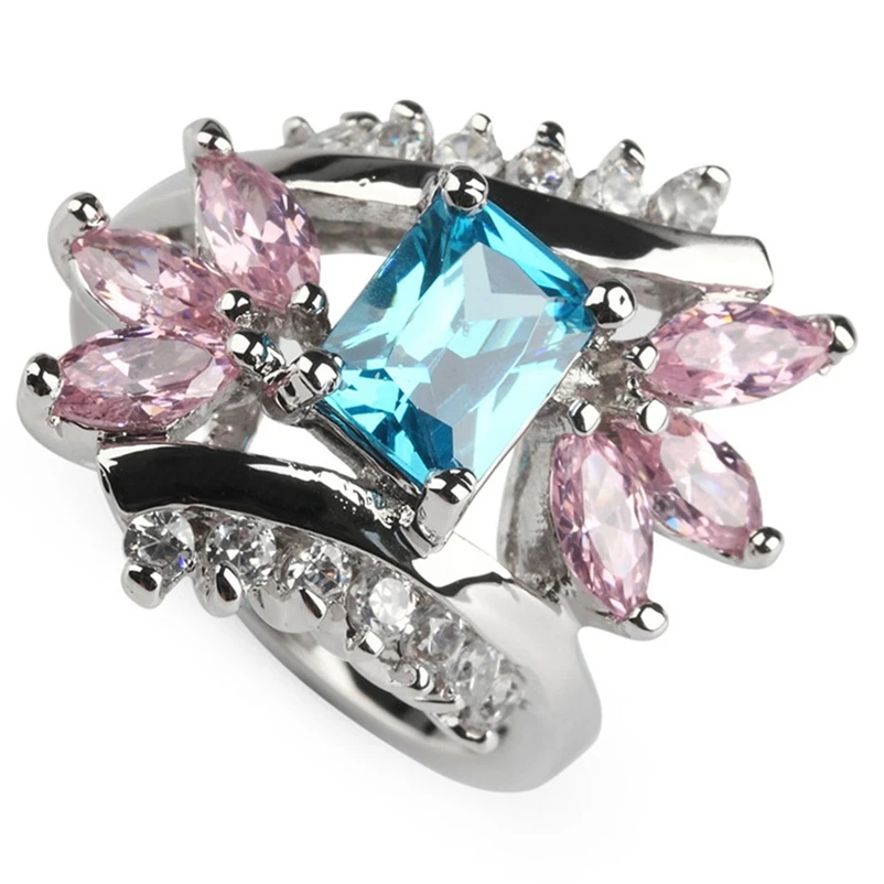 SHUNXUNZE engagement rings Jewelry for women accessories alliance pink and blue Cubic Zirconia Rhodium Plated R227 size 6 7 8 9
SHUNXUNZE engagement rings Jewelry for women accessories alliance pink and blue Cubic Zirconia Rhodium Plated R227 size 6 7 8 9