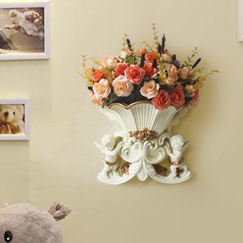 European Angel Vase Wall Hanging Basket American Country Wall Decoration Flower Arrangement Simulated Flower Art Home Wall Decor
European Angel Vase Wall Hanging Basket American Country Wall Decoration Flower Arrangement Simulated Flower Art Home Wall Decor