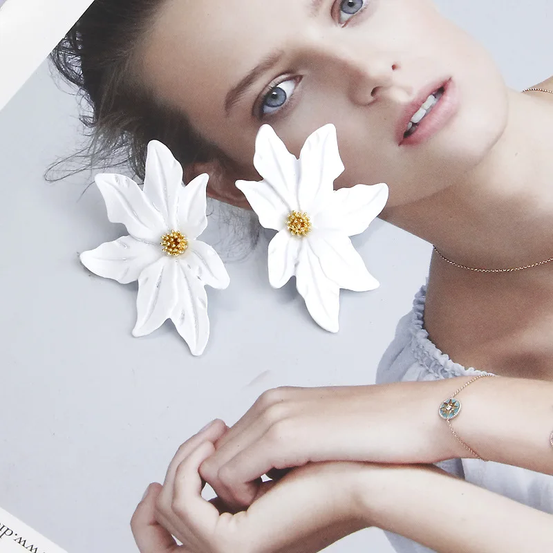2019 New Arrival Cute Plant Resin Women Hyperbole Stud Earrings Small Fresh With Color Flowers Fashion Jewelry | Украшения и