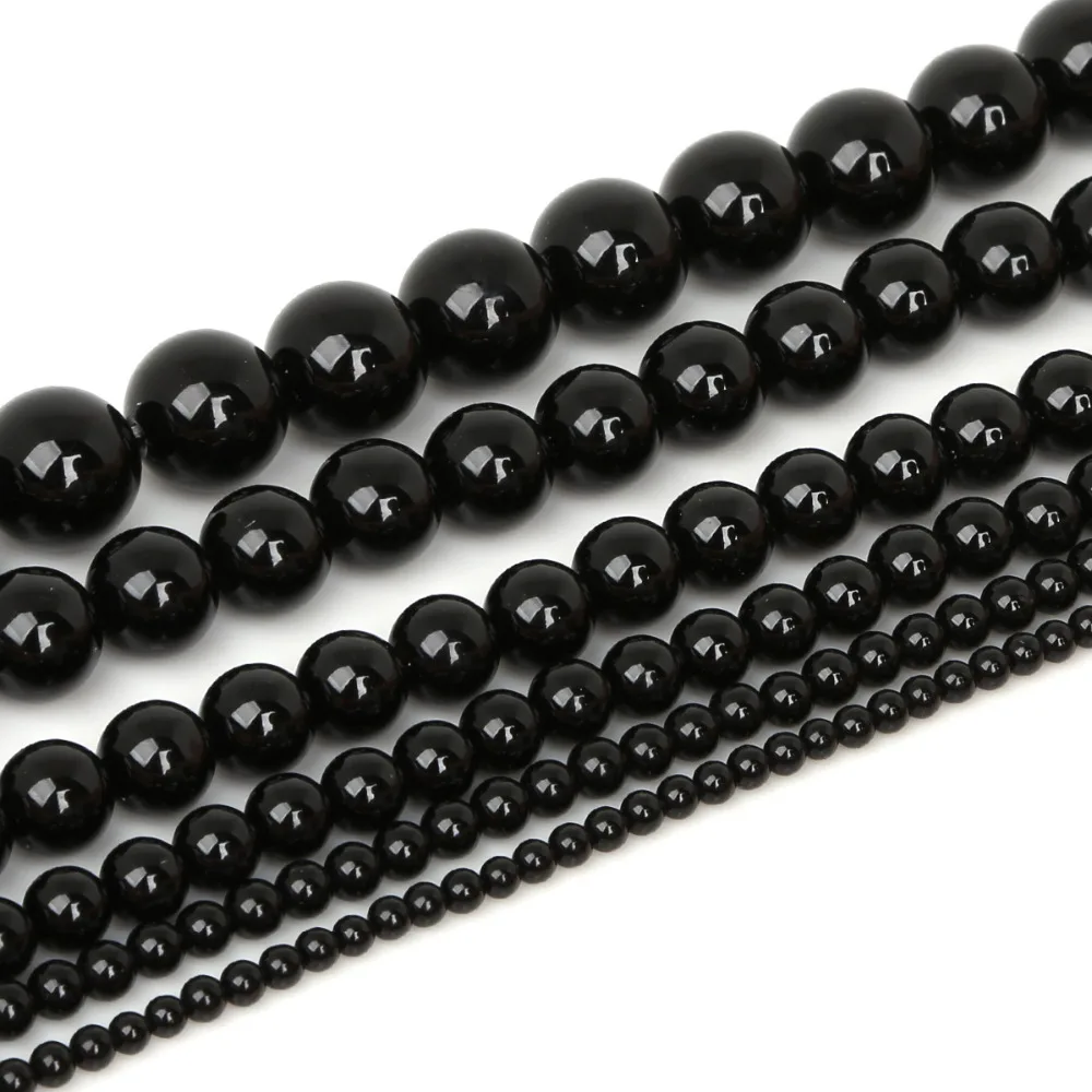 Hight Quality 3/4/6/8/10/12mm Natural Super Pure black Stone Round Loose Stone Beads For DIY Jewelry Necklaces&Bracelets Making
Hight Quality 3/4/6/8/10/12mm Natural Super Pure black Stone Round Loose Stone Beads For DIY Jewelry Necklaces&Bracelets Making