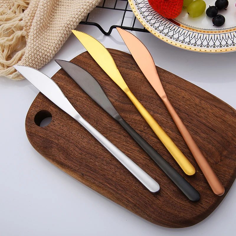 1pc Stainless Steel Rainbow Steak Knife Sharp Table Knives Restaurant Cutlery Dinner Knife Black Steak Knives in dinnerware
1pc Stainless Steel Rainbow Steak Knife Sharp Table Knives Restaurant Cutlery Dinner Knife Black Steak Knives in dinnerware
