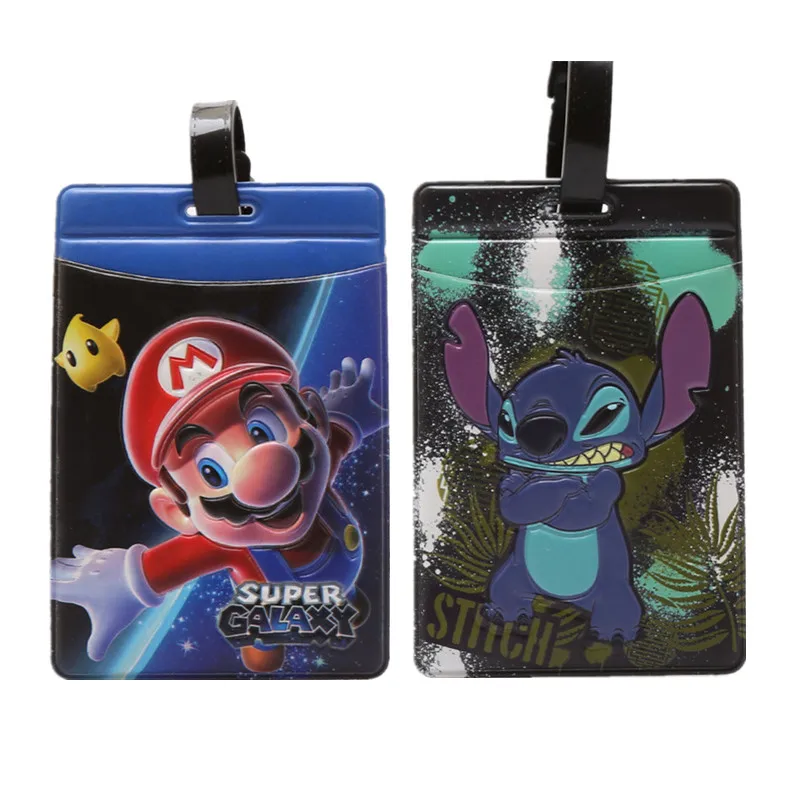 PVC Square Luggage Tags Cute Cartoon Super Mario Bros/Birds/Stitch Luggage Label Travel Accessories Suitcase Id/Name/Address Tag
PVC Square Luggage Tags Cute Cartoon Super Mario Bros/Birds/Stitch Luggage Label Travel Accessories Suitcase Id/Name/Address Tag