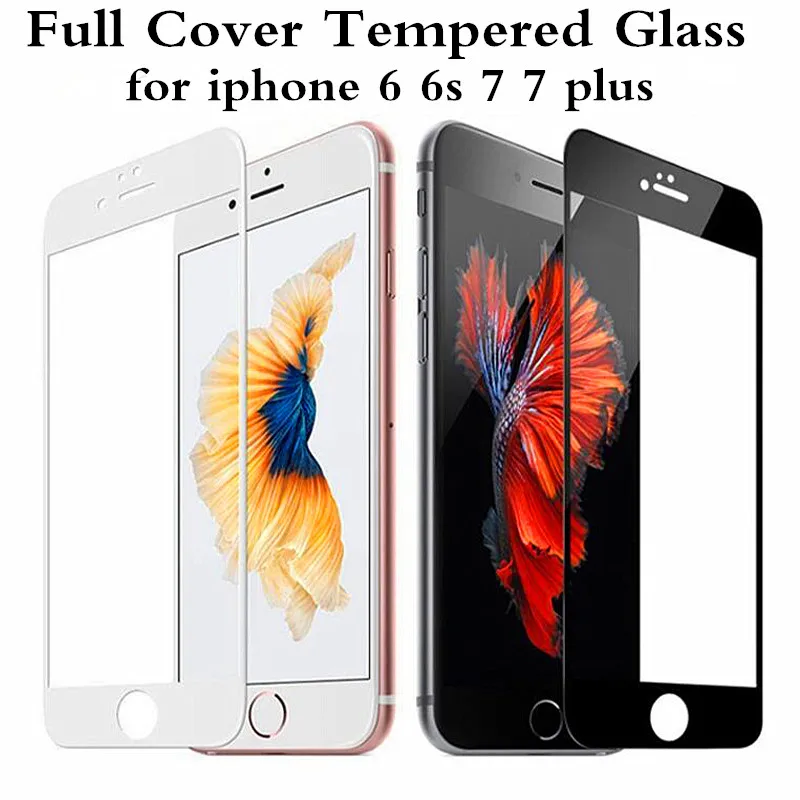 Preminum 0.3mm 2.5D 9H Full Coverage Cover Tempered Glass For iPhone 6 6s Plus Screen Protector Protective Film For iPhone 7 7p