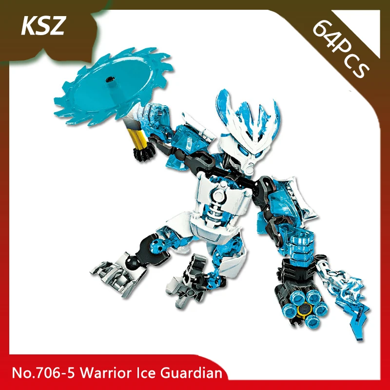 KSZ 706-5 64Pcs BIONICLE Series Warrior Ice Guardian Model Building Blocks Bricks Compatible with Legoings 70782
KSZ 706-5 64Pcs BIONICLE Series Warrior Ice Guardian Model Building Blocks Bricks Compatible with Legoings 70782