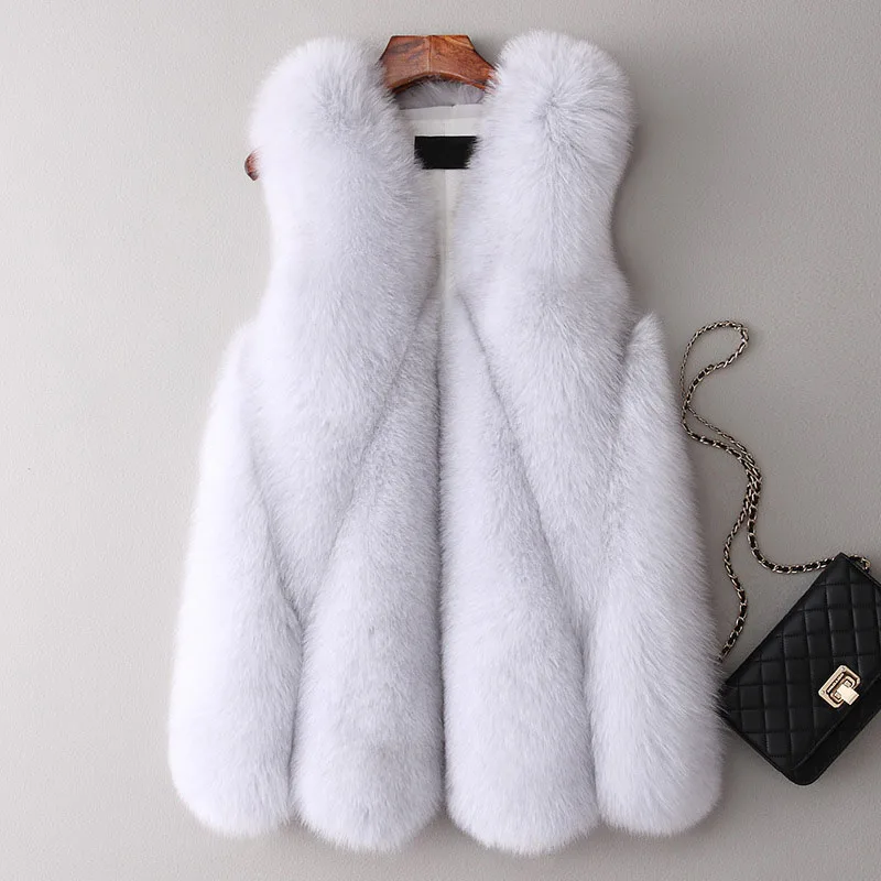 ZADORIN Long Faux High Quality Artificial Fur Gilet ZADORIN Long Faux High Quality Artificial Fur Gilet