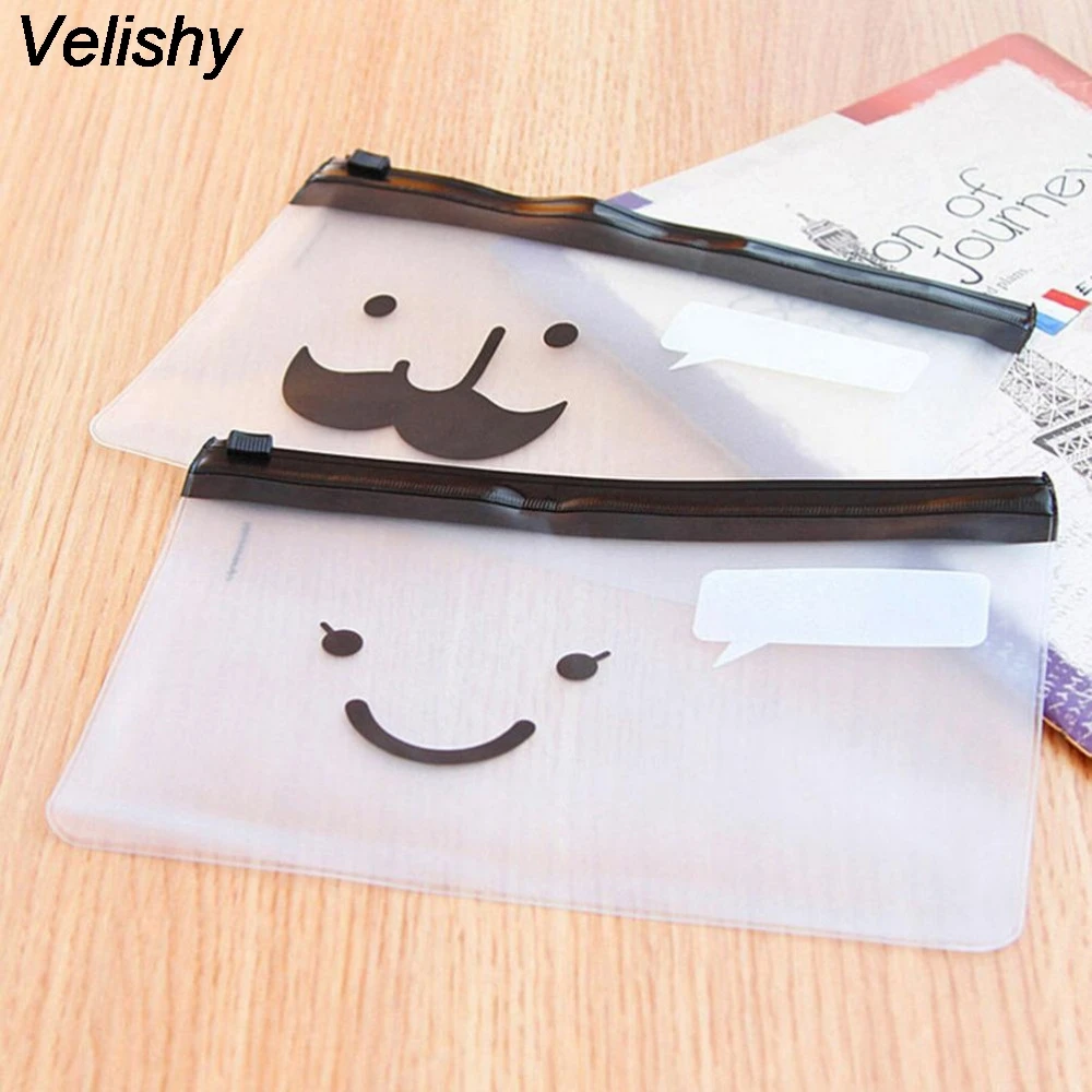 Velishy 1PC High quality Transparent Moustache Smile Office Cosmetic Make Up Pencil Bag Pouch Case Travel Toiletry Bag
Velishy 1PC High quality Transparent Moustache Smile Office Cosmetic Make Up Pencil Bag Pouch Case Travel Toiletry Bag