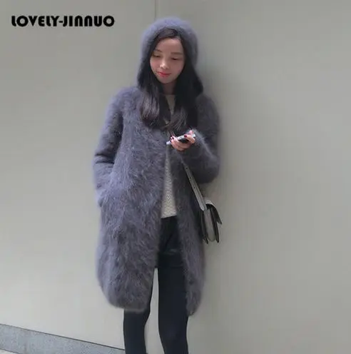 Women's long plush mink cashmere sweater coat female with hooded cardigan free shipping
Women's long plush mink cashmere sweater coat female with hooded cardigan free shipping
