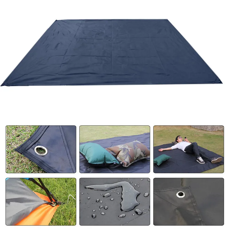 

Outdoor Wearable Durable Camping Tarpaulin Multi-purpose Waterproof Tent Mat With Drawstring Carrying Picnic For Hiking#291608