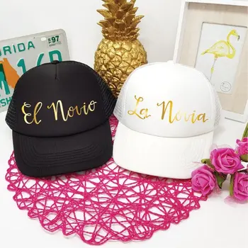 csutom gold La Novia & El Novia Mexican wedding bride groom Bachelorette Mesh Trucker Snapback trucker hats caps party gifts
csutom gold La Novia & El Novia Mexican wedding bride groom Bachelorette Mesh Trucker Snapback trucker hats caps party gifts
